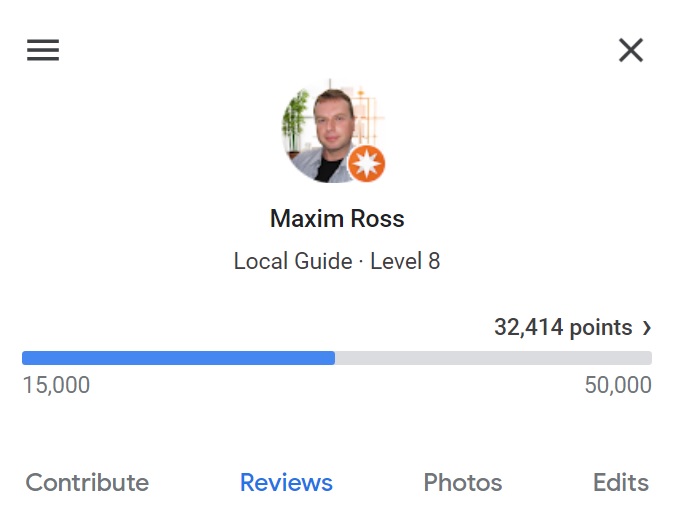 Maxim Ross - Google Guide Profile